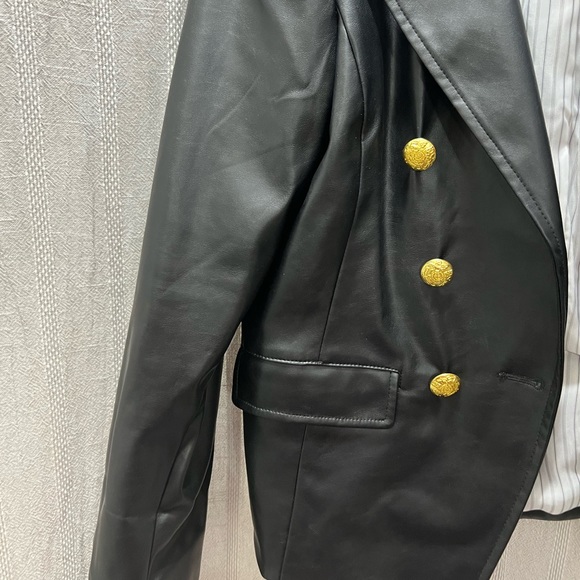 Anthropologie Nico Faux Leather Blazer - Picture 8 of 14